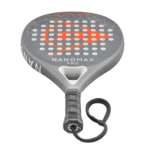 Ракетка для падела Dunlop Nanomax Pro, 10370739, для профессионалов, карбон,серо-оранжевый за 17&nbsp;248.20 ₽ в Омске