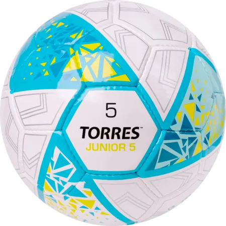 Мяч футб. TORRES Junior-5, F323805, р.5,глянц.ПУ,4 сл,32 п, руч.сш,бел-бирюзовый за 2&nbsp;070.60 ₽ купить в Омске