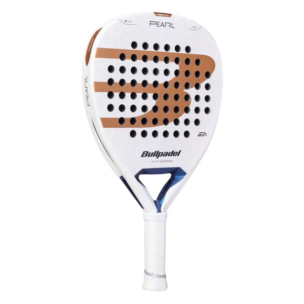 Ракетка для падела BULLPADEL Pearl 27, 497249, для проф-в, стекловолокно,карбон, бело-золотистый за 44&nbsp;319 ₽ в Омске