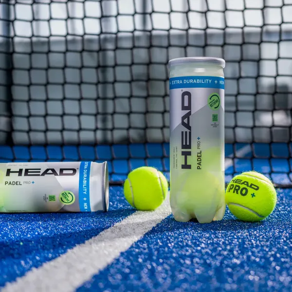 Мяч для падела HEAD Padel Pro+, 540203, уп.3 шт, FIP Approved, войлок,нат.резина,желтый за 933.30 ₽ в Омске