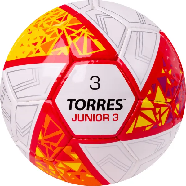Мяч футб. TORRES Junior-3, F323803, р.3,глянц.ПУ, 4 сл, 32 п,руч.сш,бел-крас-жел за 2&nbsp;070.60 ₽ в Омске