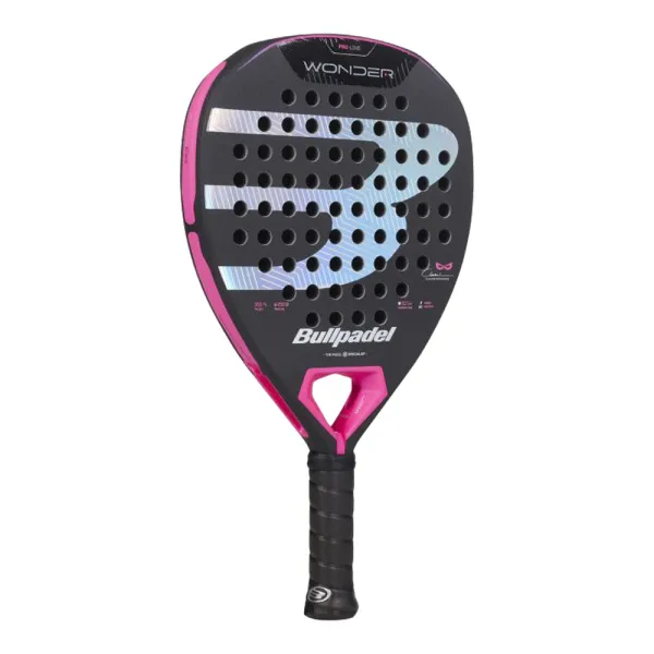 Ракетка для падела BULLPADEL Wonder 27, 497250, для продв.игроков, стекловолокно, карбон, черно-роз за 42&nbsp;969.20 ₽ в Омске
