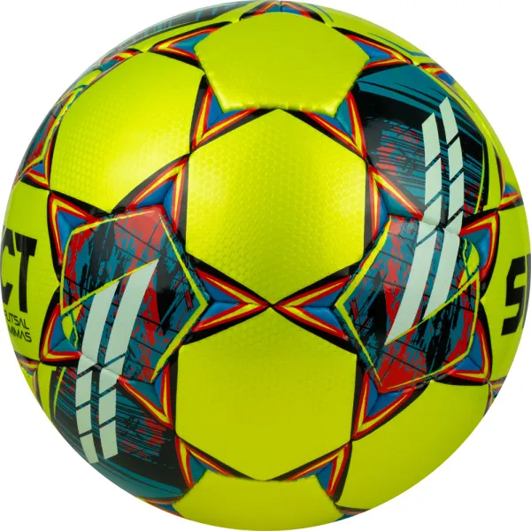 Мяч футзал. SELECT Futsal Mimas, 1053460550, р.4,FIFA Basic, 32 пан, гл.ПУ, руч.сш, жел-сине-красный за 6&nbsp;303.60 ₽ в Омске