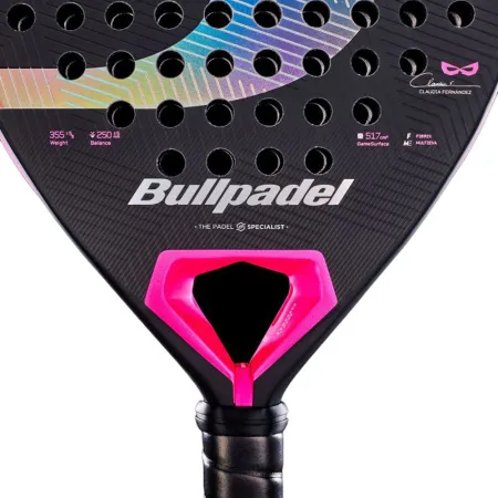 Ракетка для падела BULLPADEL Wonder 27, 497250, для продв.игроков, стекловолокно, карбон, черно-роз за 42&nbsp;969.20 ₽ купить в Омске
