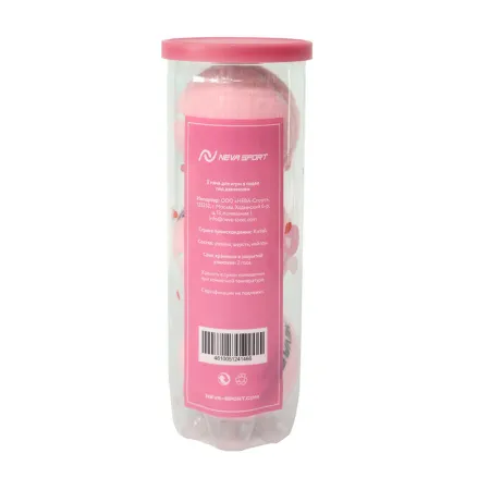 Мяч для падела NS Sakura, UAA2, уп.3 шт, сукно, нат.резина, розовый за 824.50 ₽ купить в Омске