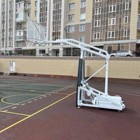 Баскетбольная стойка мобильная складная на пружинах вынос 2,25 м c противовесом ZAVODSPORTA за 530&nbsp;660 ₽ купить в Омске