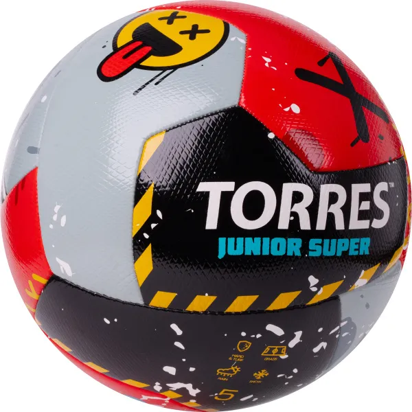 Мяч футб. TORRES Junior-5 Super, F323305, р.5, ПУ,4сл,12 п,гибрид.сш,крас-чёрн-сер за 2&nbsp;272.90 ₽ в Омске