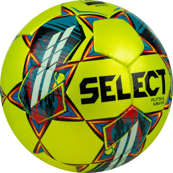 Мяч футзал. SELECT Futsal Mimas, 1053460550, р.4,FIFA Basic, 32 пан, гл.ПУ, руч.сш, жел-сине-красный за 6&nbsp;303.60 ₽ в Омске