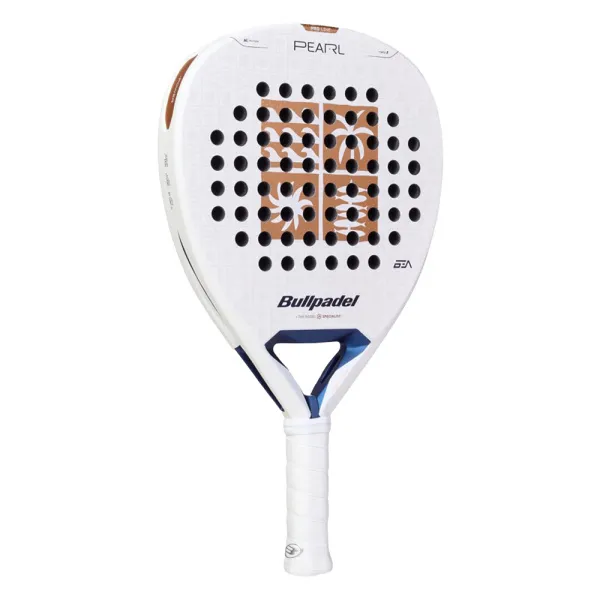 Ракетка для падела BULLPADEL Pearl 27, 497249, для проф-в, стекловолокно,карбон, бело-золотистый за 44&nbsp;319 ₽ в Омске