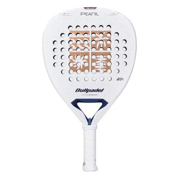 Ракетка для падела BULLPADEL Pearl 27, 497249, для проф-в, стекловолокно,карбон, бело-золотистый за 44&nbsp;319 ₽ в Омске